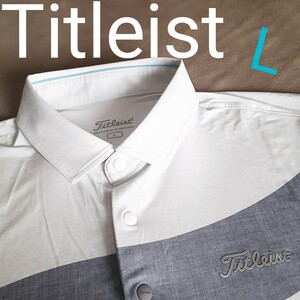 【超美品】Titleist　タイトリスト　 半袖ポロシャツ　肌触りの良い　涼しい　メンズL　お洒落デザイン　高級感