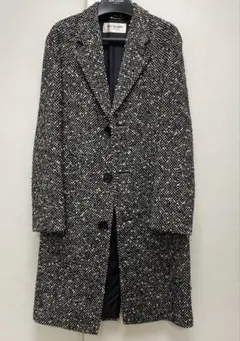 14AW サンローランパリ ツイードチェスターコート ロングコート