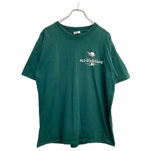 Majestic 半袖 プリント Tシャツ Lサイズ マジェスティック グリーン コットン 古着卸 アメリカ仕入 t2409-3709