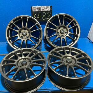 〈K482〉ホイール4本セット　FINAL SPEED GEARR 17インチ7J オフセット＋48 PCD5H114.3 ハブ73mm ボルト穴13mm VOXY、ノア、プリウスα等