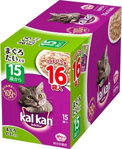 カルカン パウチ 高齢猫用 15歳から まぐろ たい入り 70g×16袋 (まとめ買い) [キャットフード]