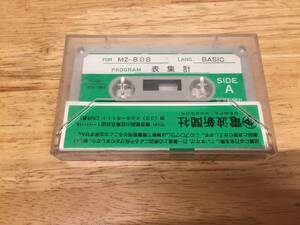 SHARP MZ-80B BASIC カセットテープ　表集計