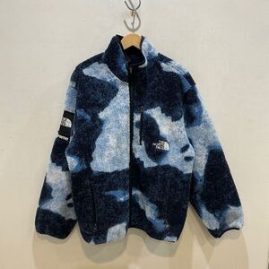 Supremeシュプリーム NA52100I 2021A/W NORTH FACE Bleached Denim Print Fleece JACKET ジャケットノースフェイス ブルー サイズM 697719