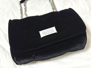 新品《 Maison Margiela メゾン・マルジェラ 》Glam Slam フラップ ミディアム / グラムスラム Medium ショルダーバッグ BAG ブラック