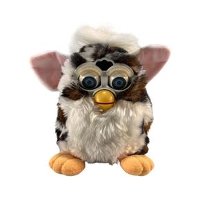 ★TOMY トミー Furby ファービー 初代 ヒョウ柄 アニマル柄 ぬいぐるみ 置き物 当時物 昭和レトロ ジャンク品 中古品 管理kame189