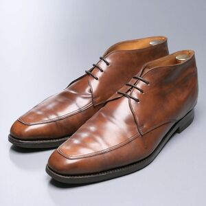 MG9487//英国製*ジョンロブ/JOHNLOBB*アッピンガム/UPPINGHAM/メンズ8.5E/ミュージアムカーフ/Uチップ/チャッカブーツ/レザーシューズ/革靴