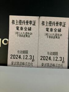 東武鉄道 株主優待乗車証　2枚　セット