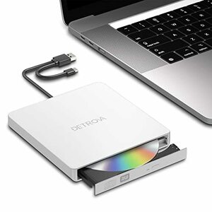 【訳有未使用】DETROVA 外付けDVD/CDドライブ DVDレコ CD/DVD-Rプレイヤー USB3.0…_C_781