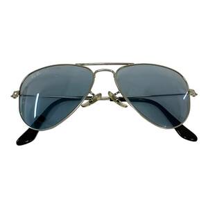 Ray-Ban レイバン サングラス RB3044 AVIATOR SMALL ブルー シルバー 中古品