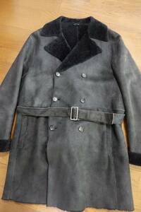 ジル・サンダー　ムートンコート　トレンチコート　JIL　SANDER　48　国内正規品　黒