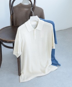 「SENSE OF PLACE by URBAN RESEARCH」 半袖ニット MEDIUM アイボリー メンズ