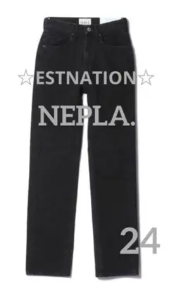 美品【 エストネーション 】 NEPLA ネプラ デニムパンツ 24 黒