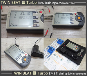 ★美品 プロ仕様EMSマシン 腹筋 筋肉運動 Twin Beat Ⅲ Turdo メタボ シェイプアップ 痩身エステ マッサージ ダイエット美容器 伊藤超短波