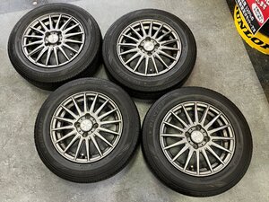 ▼ザイン　14×5.5J+43　100/4H　ダンロップ　EC202　185/65R14　モビリオスパイク等に