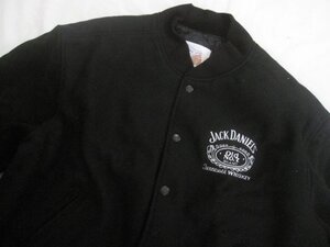 90年代USA製ジャックダニエル 袖レザー スタジアムジャンバー/スタジャンL(Excelledボディ) テネシーウイスキーJack Daniel