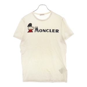 MONCLER モンクレール MAGLIA T-SHIRT ロゴパッチ付き半袖Tシャツ E10918041850 8390T ホワイト