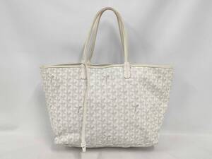 1円 GOYARD ゴヤール サンルイPM トートバッグ ハンドバッグ 白 総柄 1スタ レディース バッグ