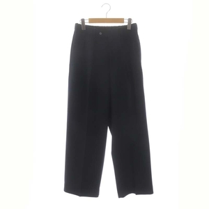 マーカウェア MARKA WARE 23AW DOUBLE PLEATED TROUSERS ウールパンツ テーパード センタープレス タック ジッパーフライ 1 紺 ネイビー /D