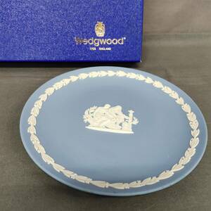 061115 ZG-06685 WEDGWOOD ウエッジウッド プレート ブルー アンティーク 食器 USED品