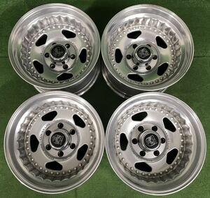 ★CENTER LINE センターライン 深リム 日本製 16.5インチ 16.5×9.75J —45mm PCD139.7 6穴 ハブ径:約111 4本Set 中古アルミ ★送料無料