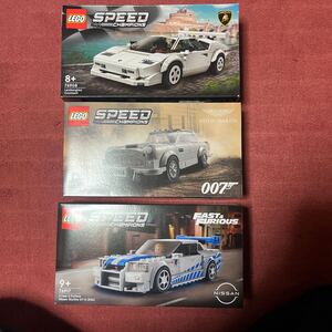 新品未開封　 LEGO SPEEDチャンピオン　カウンタック&アストンマーチン&ワイルドスピードGTR34