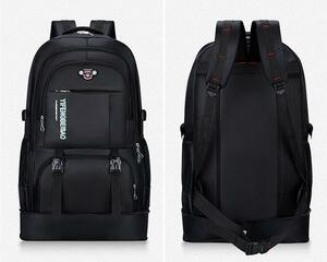 バッグ 防災リュック パック ザック大容量65Ｌ 登山 リュック リュックサック 登山バック バックパック 旅行 アウトドア ブラック