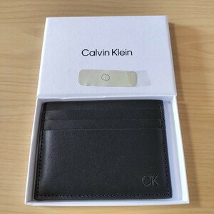 カルバンクライン（Calvin Klein)①ロゴカードケース、名刺入れ、新品　未使用　箱付き