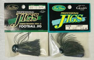 プロフェッショナルジグス Professional JIGS 3/4 3/8oz セット （ エバーグリーン EVER GREEN バス釣り ラバージグ ）