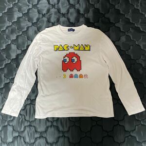 パックマン長袖Tシャツ 白 ヴィンテージ