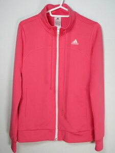 レディースジップアップジャージ adidas アディダス スポーツウエア　ピンク系 M148