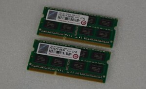 Transcend メモリー 16GB (8GB 2枚） 　DDR3L 1600 CL11 メモリー　中古品8GB×2枚　（639）　