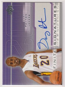 NBA GARY PAYTON AUTO 2003-04 UPPER DECK FINITE SIGNATURE ON CARD Autograph BASKETBALL LAKERS ゲイリー・ペイトン 直筆 サイン オート