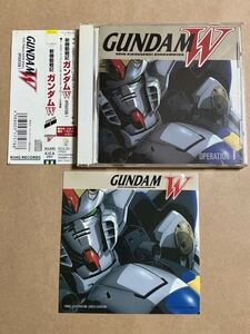 CD 新機動戦記ガンダムW OPERATION 1 KICA251 大谷幸 TWO-MIX 大石ルミ 帯折れ跡と汚れ ジャケット汚れ ステッカーツメ跡 盤面キズ多い