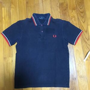 FRED PERRY フレッドペリー　半袖 ポロシャツ ネイビー メンズ　サイズ36 S〜M