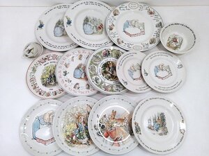 1円～/14点まとめ売り■WEDGWOOD ピーターラビット食器 プレート ボウル デミタスカップ 旧刻印多数 白食器 英国製 うさぎ ウェッジウッド