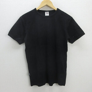 G■アヴィレックス/AVIREX リブTシャツ/コットン【L】黒/men