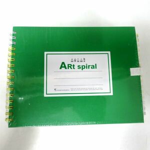 マルマン スケッチブック アートスパイラル F0 厚口画用紙 24枚 グリーン S310-33　5冊セット