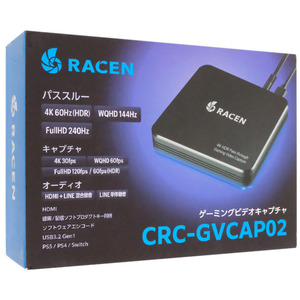 センチュリー ゲーミングビデオキャプチャ RACEN CRC-GVCAP02 黒 [管理:1000029103]