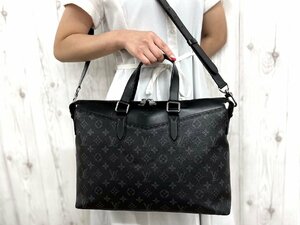 極美品 LOUIS VUITTON ルイヴィトン モノグラムエクリプス ブリーフケース エクスプローラー ビジネス バッグ M40566 黒 A4可 メンズ 71444