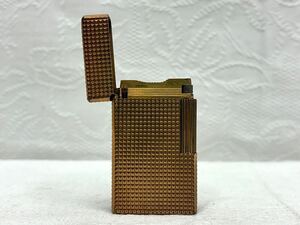 1円〜 S.T.Dupont デュポン ライン1 ライター 20μ レッドガス ゴールド ピラミッドカット 喫煙具 ガスライター ローラー 当時物 煙草 趣味