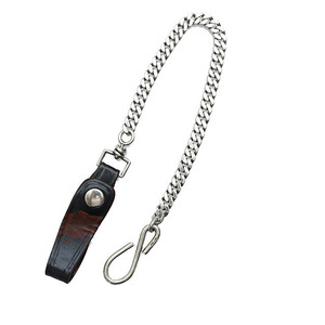 テンダーロイン TENDERLOIN T-WALLET CHAIN コードバン レザー ウォレット チェーン SILVER 925 シルバー ブランド古着ベクトル 中古▲2409