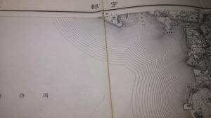 　古地図 　宇部　山口県　地図　資料　４６×５８cm　明治２９年測量　昭和３５年発行　　