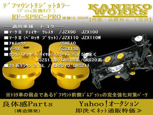 マーク2JZX90JZX100JZX110SXE10GRX130_クラウン3.5L除くJZS17系GRS18系GRS20系GRS210GRS211 KANEKOWORKSデフマウントリジットカラーRFPro_