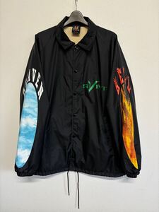 【入手困難】 SAINTMxxxxxx セントマイケル VLONE ヴィーロン 黒 ブラック コーチジャケット ジャケット ナイロン ブルゾン Lサイズ 美品