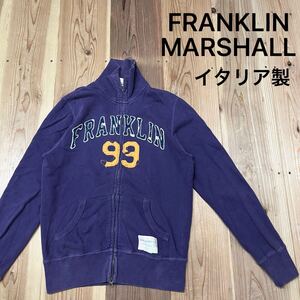 イタリア製 FRANKLIN MARSHALL フランクリンマーシャル sweat トレーナー スウェット ジップアップジャケット フェルトプリント 玉mc3347