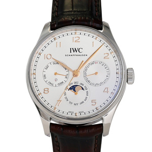 IWC ポルトギーゼ パーペチュアル・カレンダー 42 IW344203 シルバー文字盤 中古 腕時計 メンズ