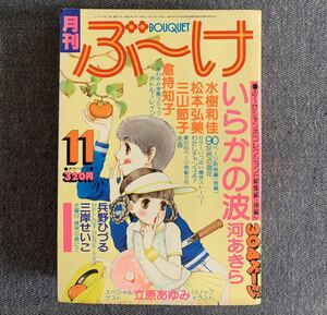 月刊ぶ～け ぶーけ 1978年11月号 いらかの波/河あきら 灰色の御花/水樹和佳 松本弘美 三山節子 倉持知子 兵野ひづる 三岸せいこ 立原あゆみ