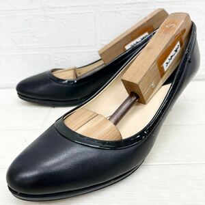 1496◎ COLE HAAN コールハーン 靴 シューズ パンプス ラウンドトゥ ヒール カジュアル ブラック レディース6.5