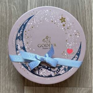 GODIVA 空箱 フォーチュンショコラ アソートメント6粒入 ゴディバ チョコレート 空き箱 小物入れ 入れ物 月　天の川 チョコレート かわいい