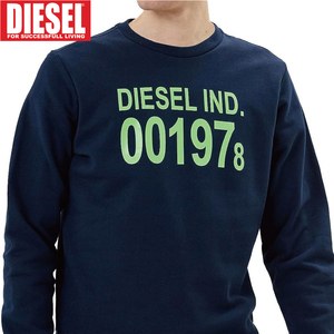 XL/新品 DIESEL ディーゼル プルオーバー トレーナー スウェット GIRKJ3-81E メンズ レディース ブランド 紺